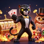 Gagnez avec les stratégies du casino en ligne le plus payant tout en jouant avec une panthère élégante et des amis.