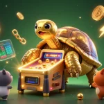 Spin the vibrant nohu90vn pinball machine while coins and crypto elements flow around!
