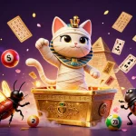 Élément graphique dynamique illustrant le concept de casino en ligne retrait instantané, mettant en avant des jeux et des éléments de loterie captivants.