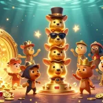Visualisez les nouveaux casinos en ligne avec un totem en or entouré de trésors scintillants.