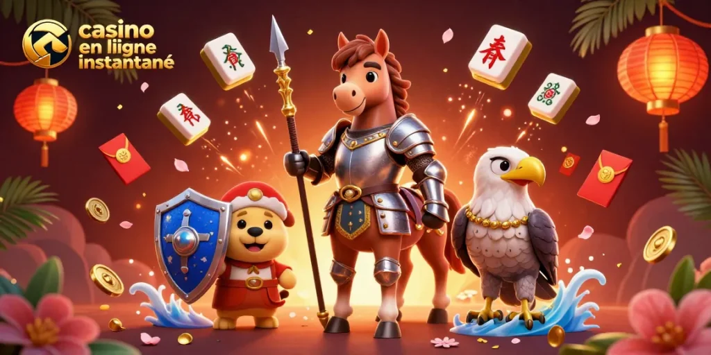 Profitez d'un jeu captivant sur casino en ligne retrait instantané avec cette illustration 3D dynamique.