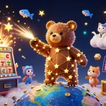 Jouez au casino en ligne retrait instantané avec des ours constellés et des machines à sous scintillantes.