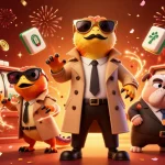 Gagnez avec casino en ligne retrait instantané et découvrez trois raptors en trench-coat à l'entrée d'un casino VIP.
