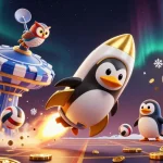 Bet on otw555's thrilling adventure with a rocket-powered penguin at a casino!