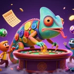 Profitez de gains rapides avec le casino en ligne retrait instantané dans une illustration animée vibrante.