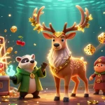 Illustration dynamique d'un stag druidique avec jackpot, représentant le casino en ligne le plus payant.