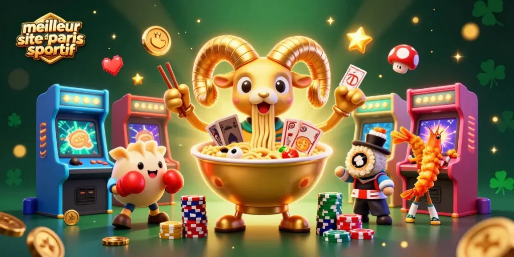 Gagnez gros sur le meilleur site de paris sportif avec des personnages animés et des éléments de jeu captivants.