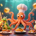 Jouer à casino en ligne France avec une illustration 3D colorée et dynamique remplie de jeux et personnages.