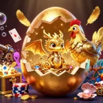 Gagnez dans des jeux au casino en ligne le plus payant avec un dragon doré et des jetons de poker.