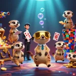Casino en ligne retrait instantané avec des suricates gérant une opération ludique sous-marine.