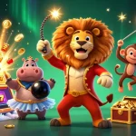 Experience thrilling wins at Red88 with a vibrant circus-themed online casino scene featuring dynamic game elements.