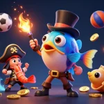 Experience thrilling gameplay at sin88tv with vibrant characters exploring a treasure-laden underwater casino.